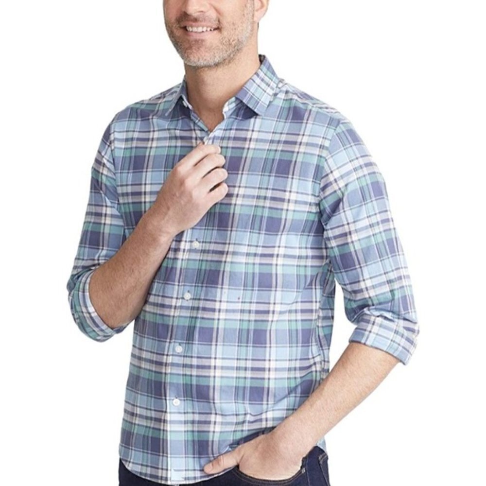 UNTUCKit Rombauer Plaid Oxford Button Down, Size L